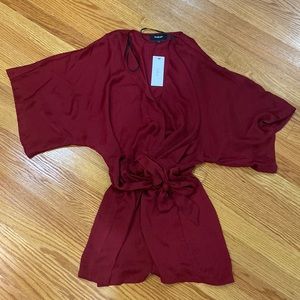 New Vici Aakaa drape blouse romper jumpsuit